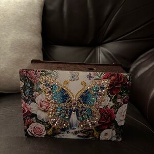 Floral Butterfly Embellished bank